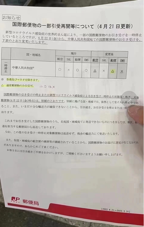 突發!今日起日本郵政將暫停接收寄往中國的包裹!